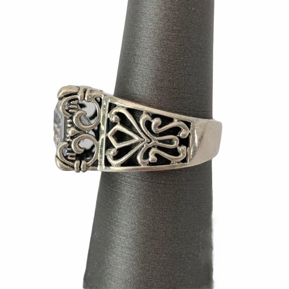 Silpada Sterling Silver CZ Uptown Ring Size 7 - Picture 5 of 10